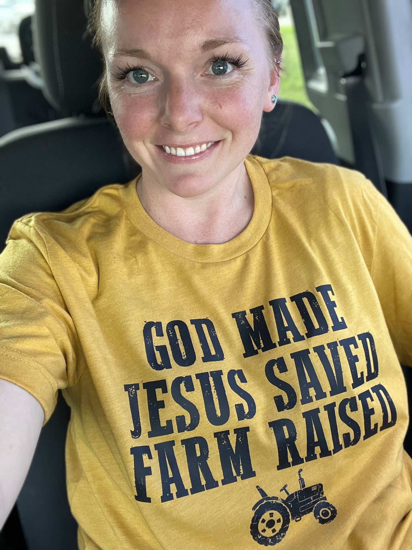 God Made Jesus Saved Farm Raised